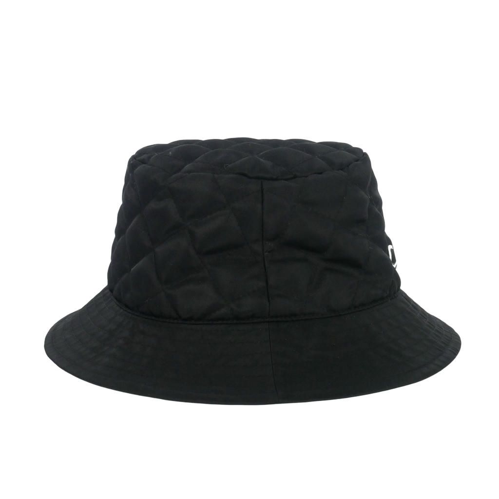 Celine Quilted Bucket Hat Logo Nylon L Black — view 2