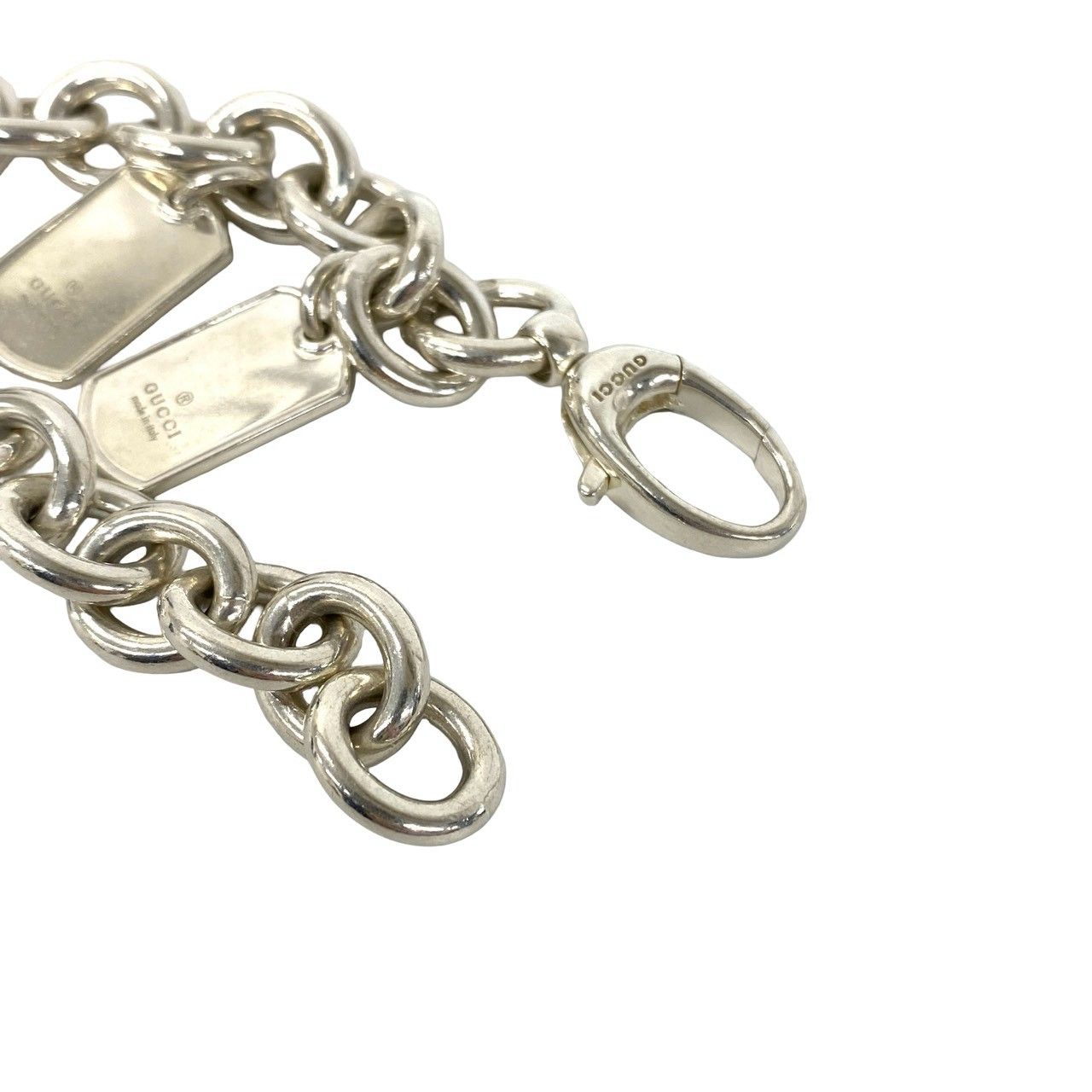 Gucci Double Dog Tag Chain Bracelet 925 Sterling Silver — view 4