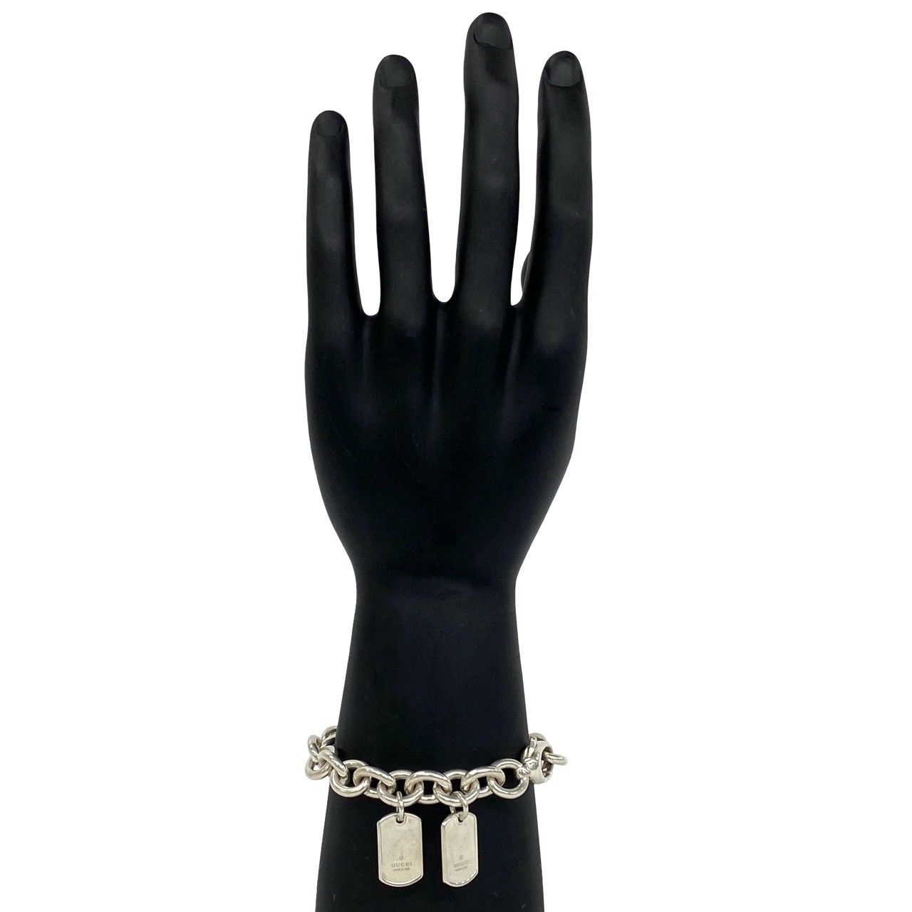 Gucci Double Dog Tag Chain Bracelet 925 Sterling Silver — view 2
