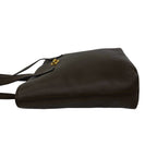 Celine Circle Logo Leather Tote Shoulder Bag Brown — view 5
