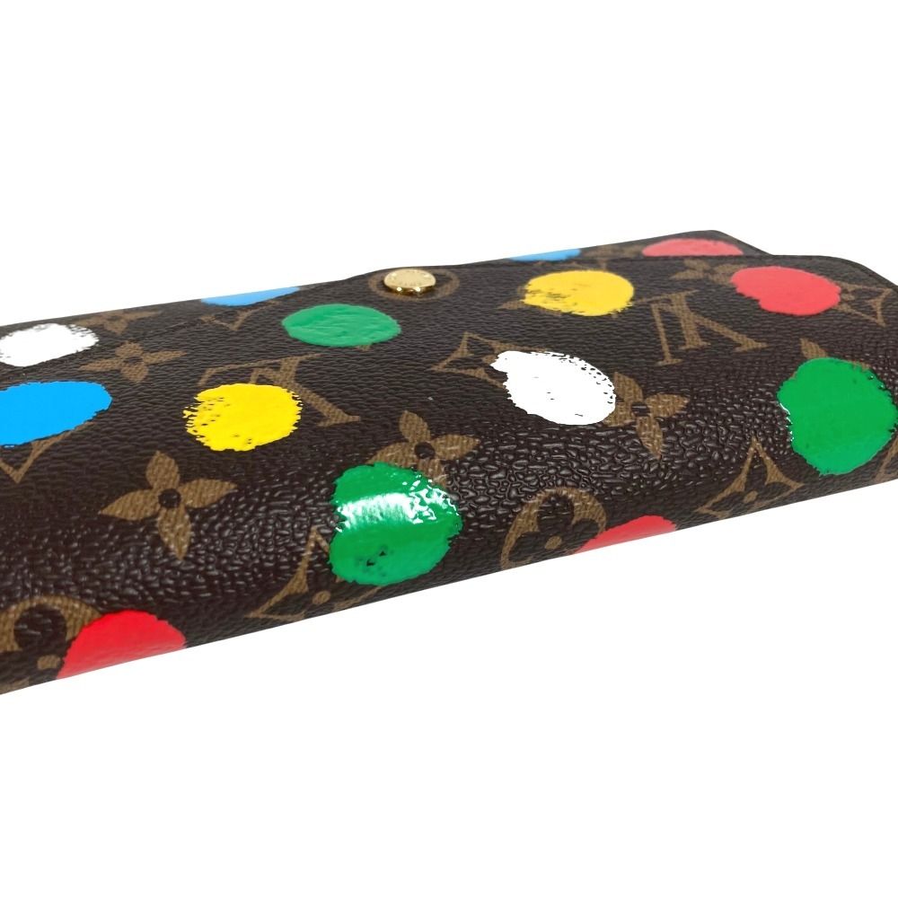 Louis Vuitton Wallet Portefeuille Sarah NM Monogram Canvas Brown Yayoi Kusama — view 3