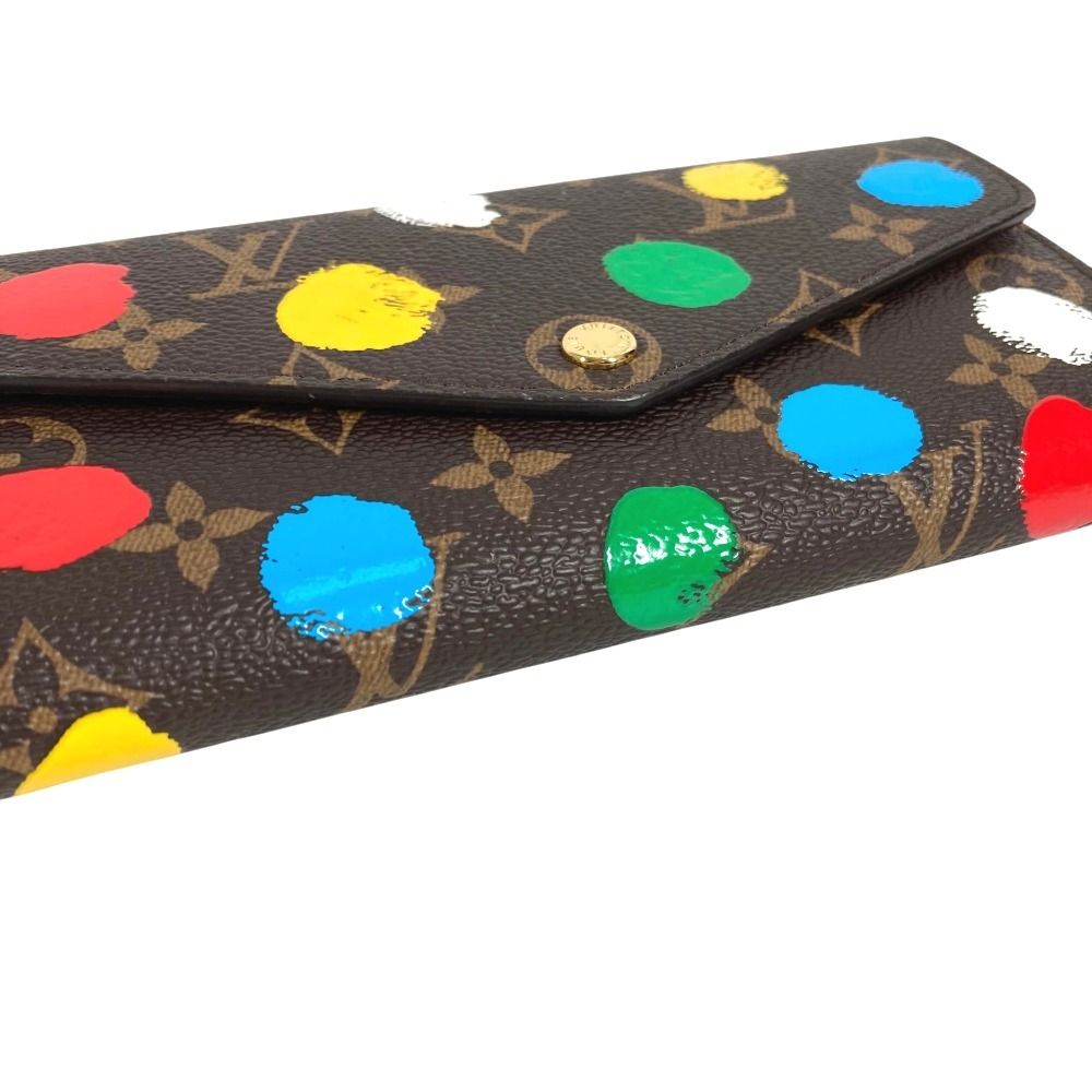 Louis Vuitton Wallet Portefeuille Sarah NM Monogram Canvas Brown Yayoi Kusama — view 5