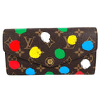 Louis Vuitton Wallet Portefeuille Sarah NM Monogram Canvas Brown Yayoi Kusama