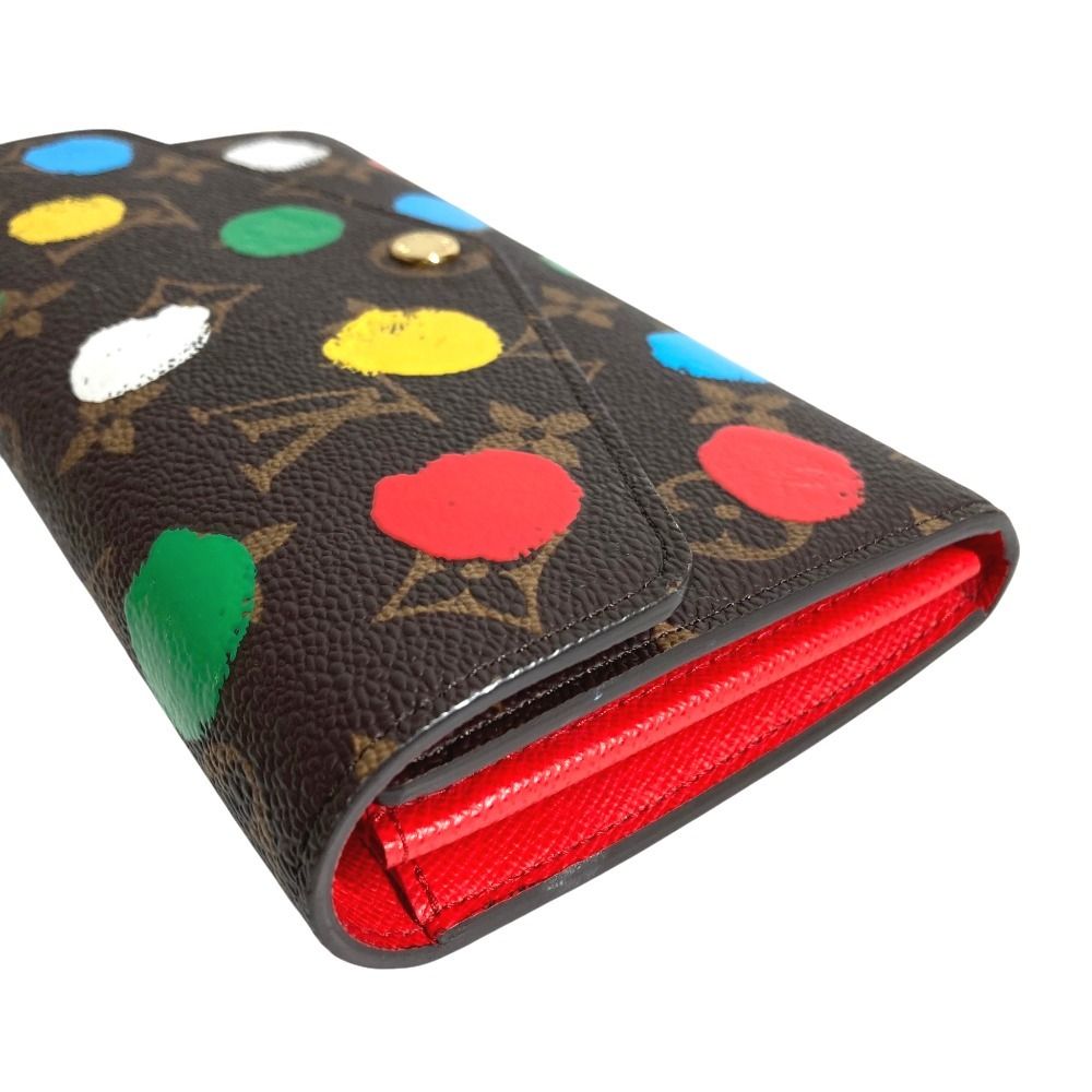 Louis Vuitton Wallet Portefeuille Sarah NM Monogram Canvas Brown Yayoi Kusama — view 4
