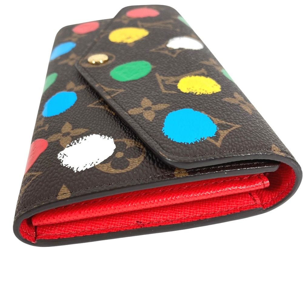 Louis Vuitton Wallet Portefeuille Sarah NM Monogram Canvas Brown Yayoi Kusama — view 2
