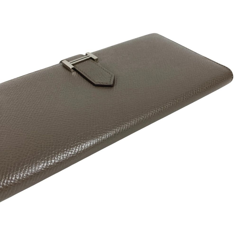 Hermes Wallet Bearn Soufflet Soufflet Epsom Etain Gray — view 7