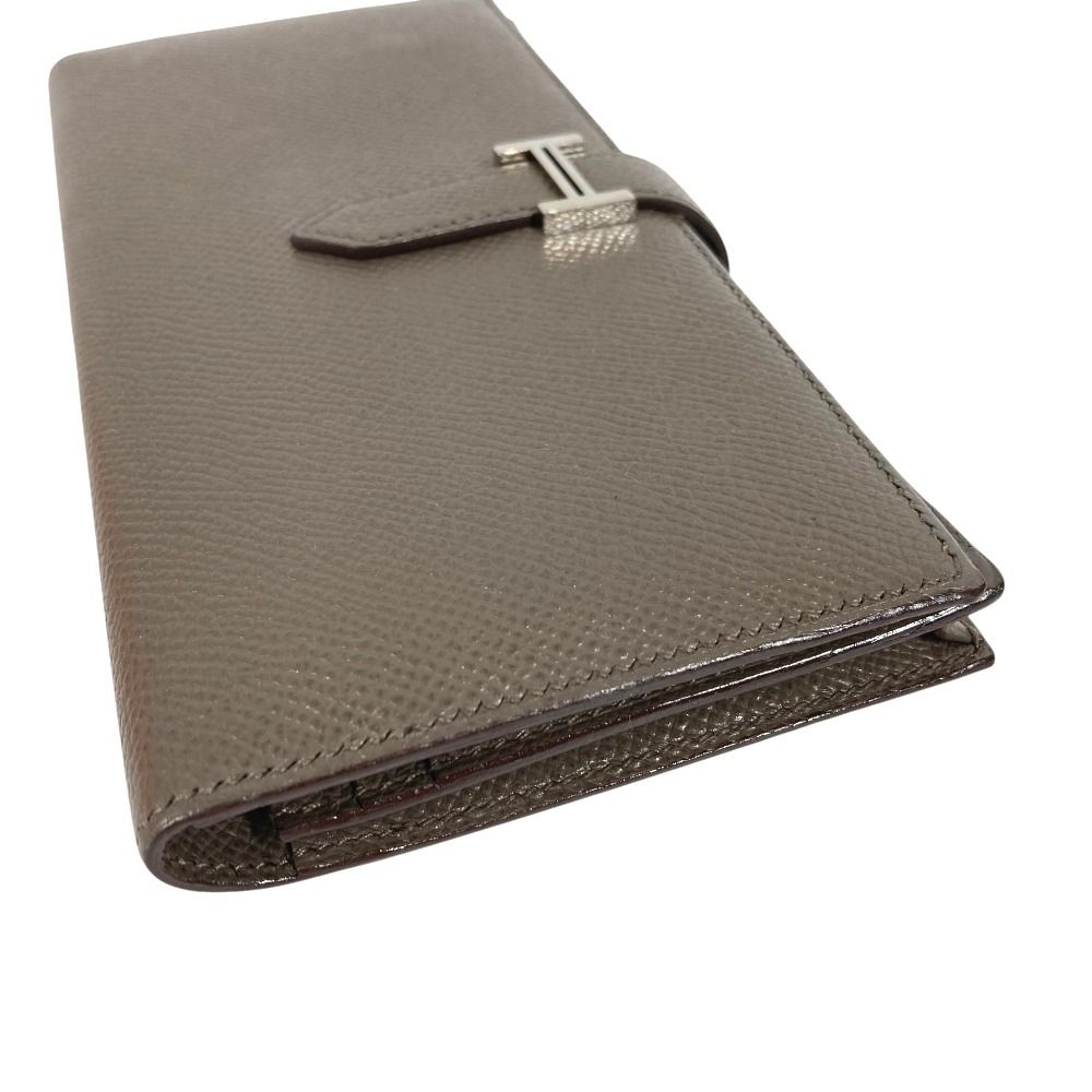 Hermes Wallet Bearn Soufflet Soufflet Epsom Etain Gray — view 4