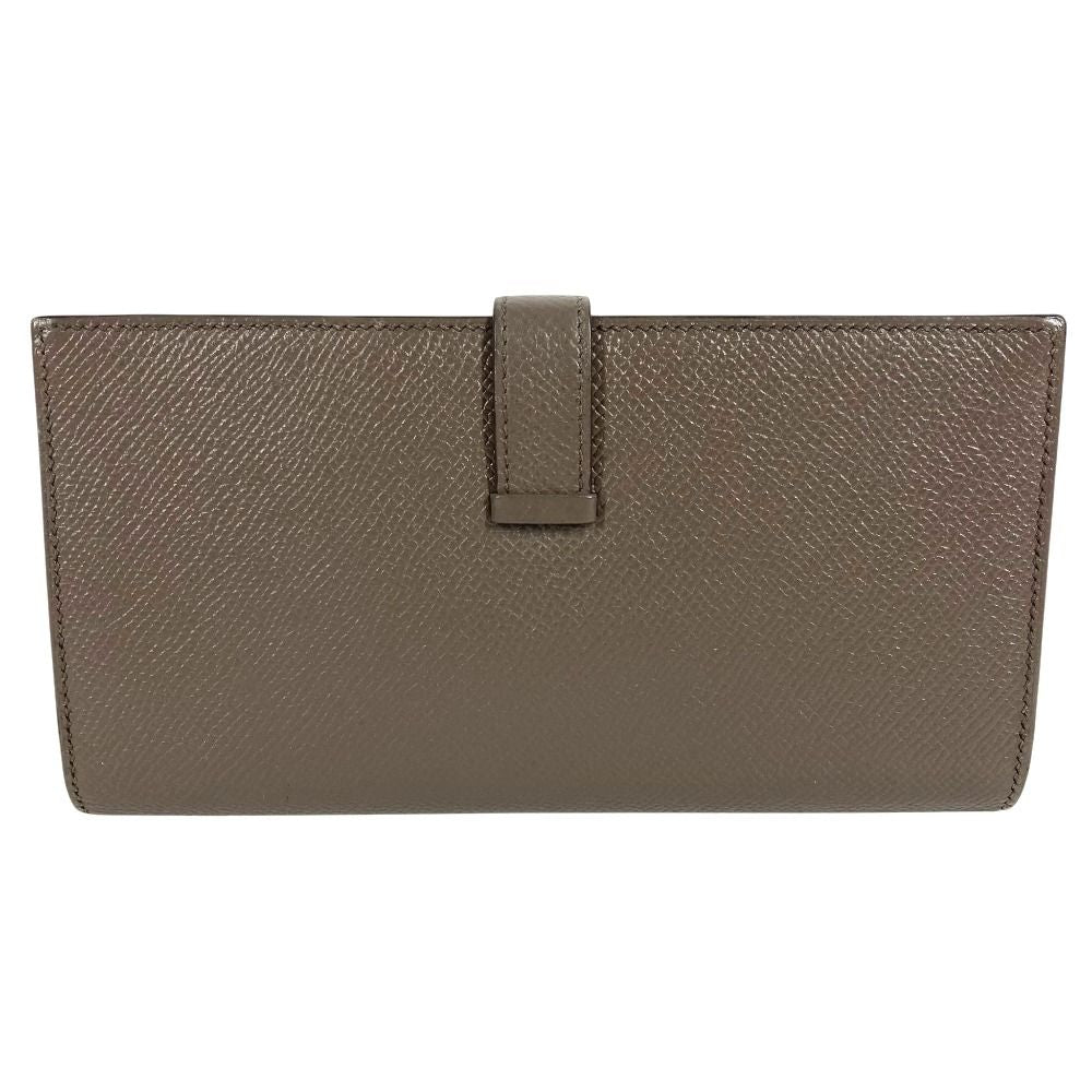 Hermes Wallet Bearn Soufflet Soufflet Epsom Etain Gray — view 5