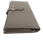 Hermes Wallet Bearn Soufflet Soufflet Epsom Etain Gray — view 2