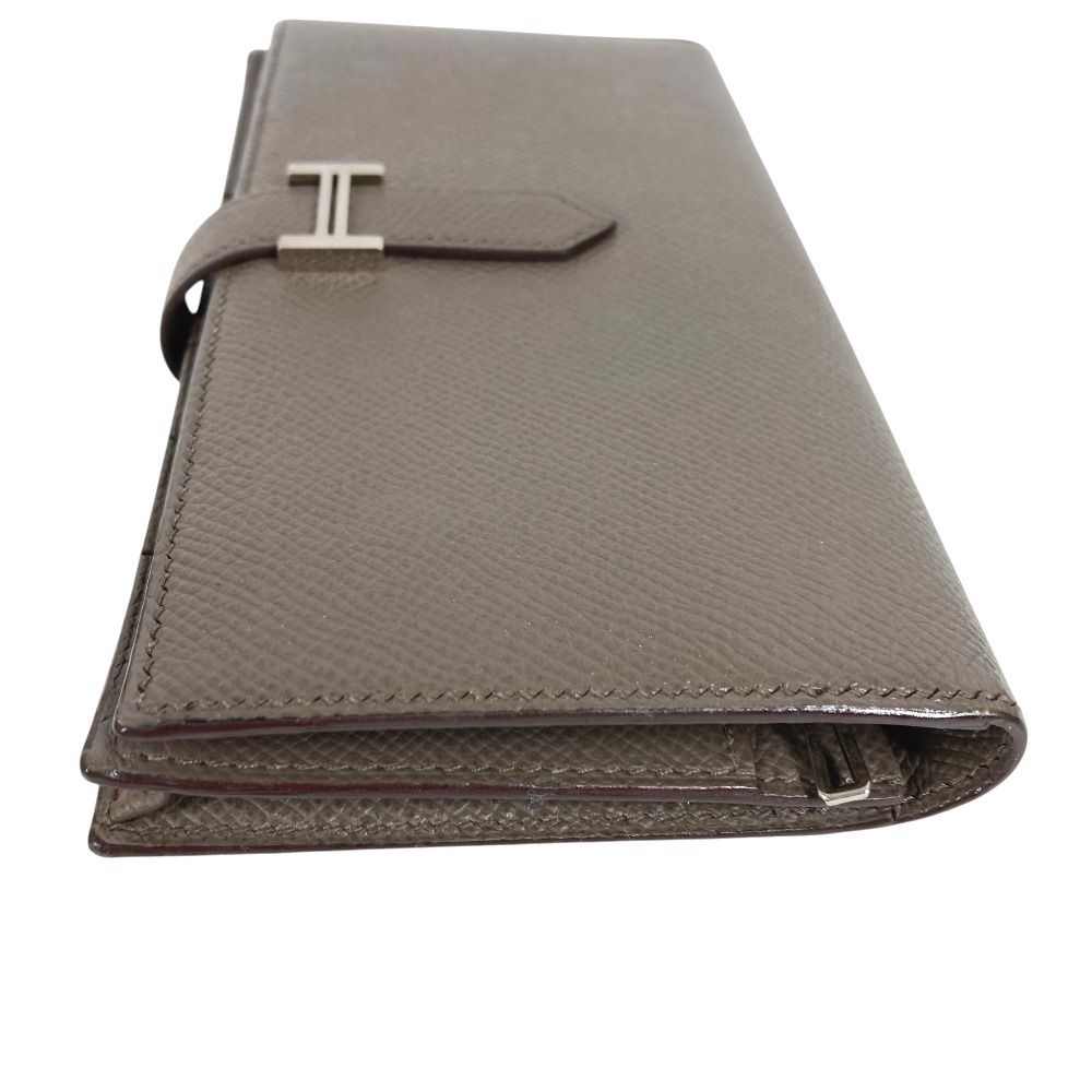 Hermes Wallet Bearn Soufflet Soufflet Epsom Etain Gray — view 2