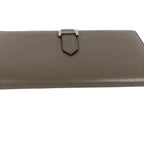 Hermes Wallet Bearn Soufflet Soufflet Epsom Etain Gray — view 3
