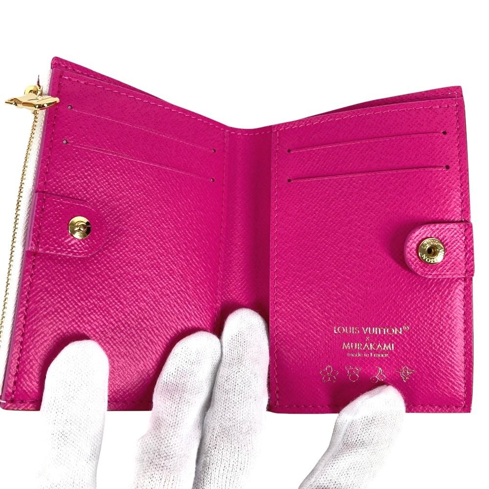 Louis Vuitton Bifold Wallet Portefeuille Lisa Monogram Multicolor Canvas Blanc — view 6