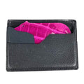Hermes Card Case Bear Logo Leather Black