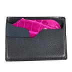 Hermes Card Case Bear Logo Leather Black