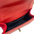 Chanel Shoulder Bag Boy Red Green Dark Navy Plaid Vintage Gold Chain — view 7