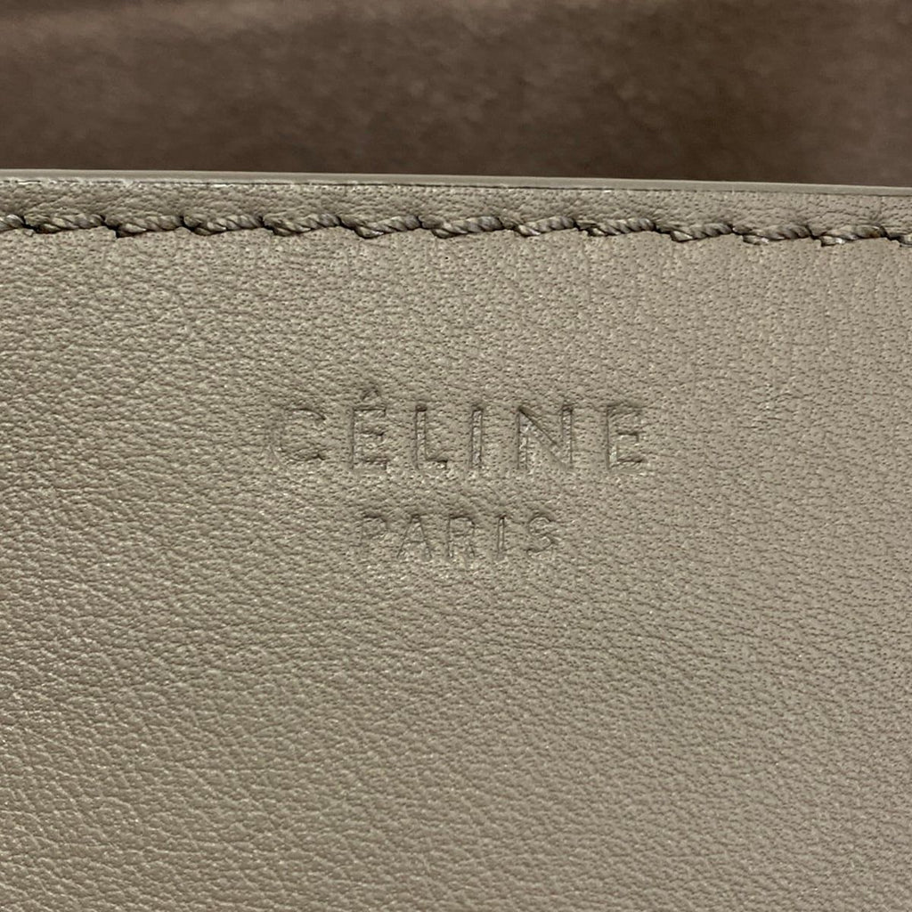 Celine Handbag Luggage Small Square Phantom Gray Leather — view 8