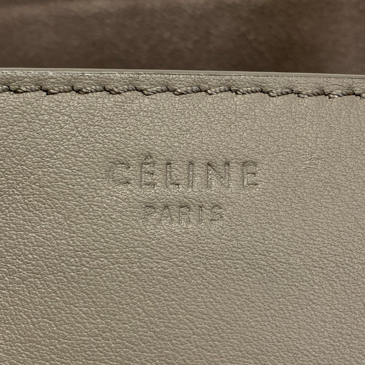 Celine Handbag Luggage Small Square Phantom Gray Leather — view 8