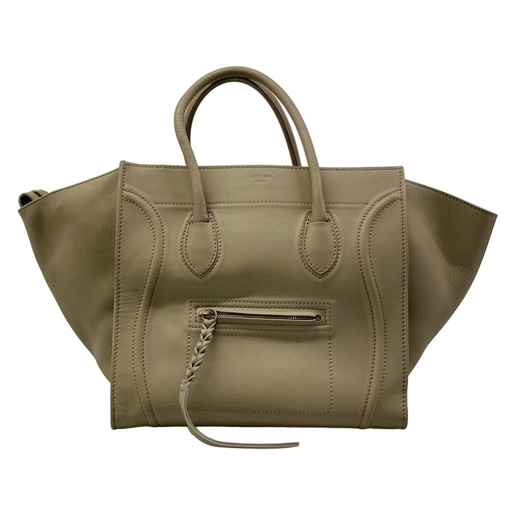 Celine Handbag Luggage Small Square Phantom Gray Leather