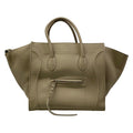 Celine Handbag Luggage Small Square Phantom Gray Leather