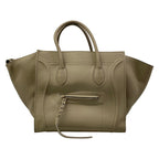 Celine Handbag Luggage Small Square Phantom Gray Leather