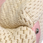 Chanel Shoulder Bag Ivory Light Pink Lambskin — view 6
