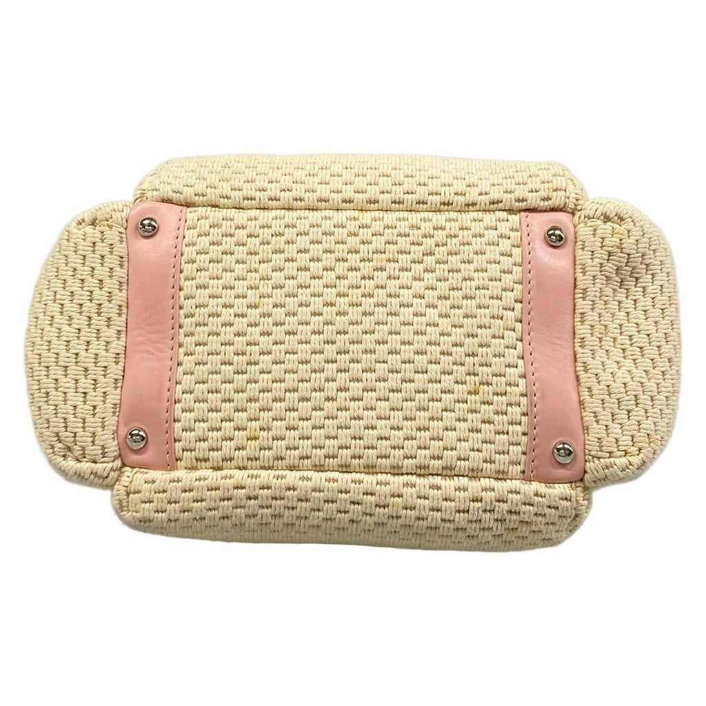 Chanel Shoulder Bag Ivory Light Pink Lambskin — view 5
