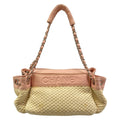 Chanel Shoulder Bag Ivory Light Pink Lambskin