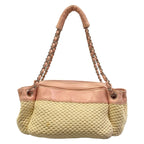 Chanel Shoulder Bag Ivory Light Pink Lambskin — view 3