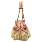 Chanel Shoulder Bag Ivory Light Pink Lambskin — view 4