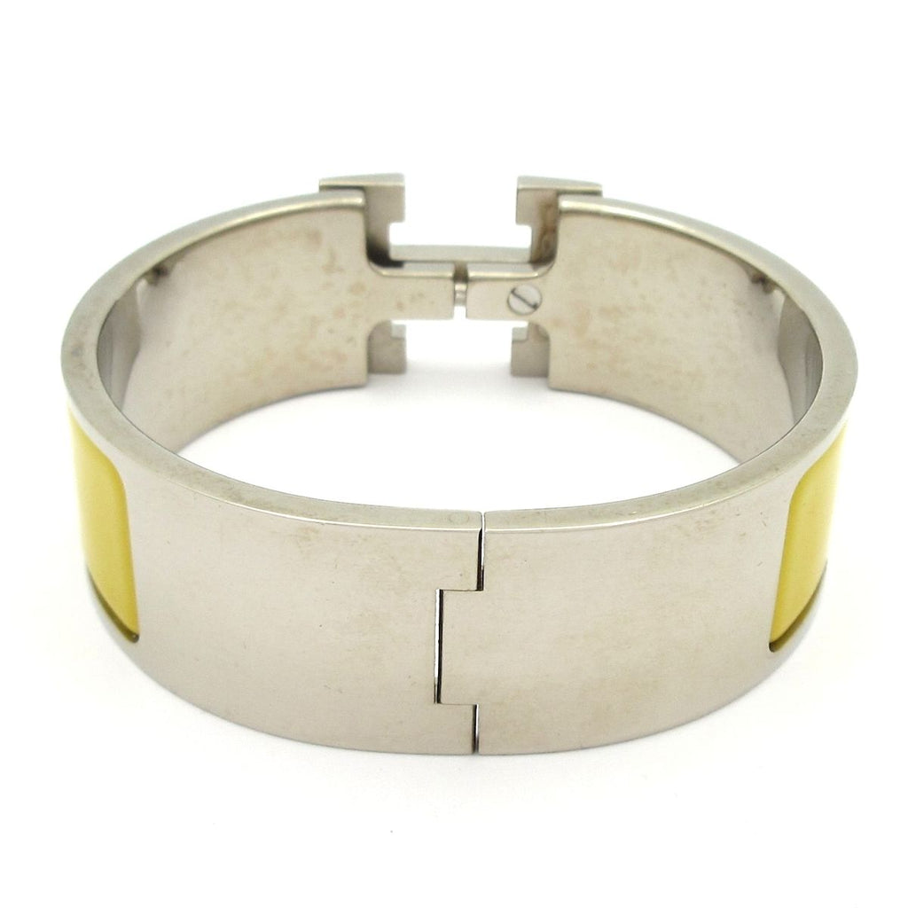 Hermes Bangle Clic Clac Silver Yellow Bracelet — view 3