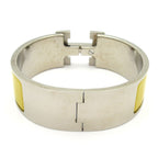 Hermes Bangle Clic Clac Silver Yellow Bracelet — view 3