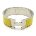 Hermes Bangle Clic Clac Silver Yellow Bracelet