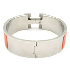 Hermes Bangle Clic Clac Silver Orange Bracelet — view 3