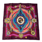 Hermes Silk Carre 90 Parmi les Fleurs Je Compte les Heures Time Spent