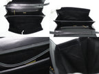 Gucci Vintage Interlocking G 2-Way Shoulder Bag Clutch Pochette Leather Black — view 8