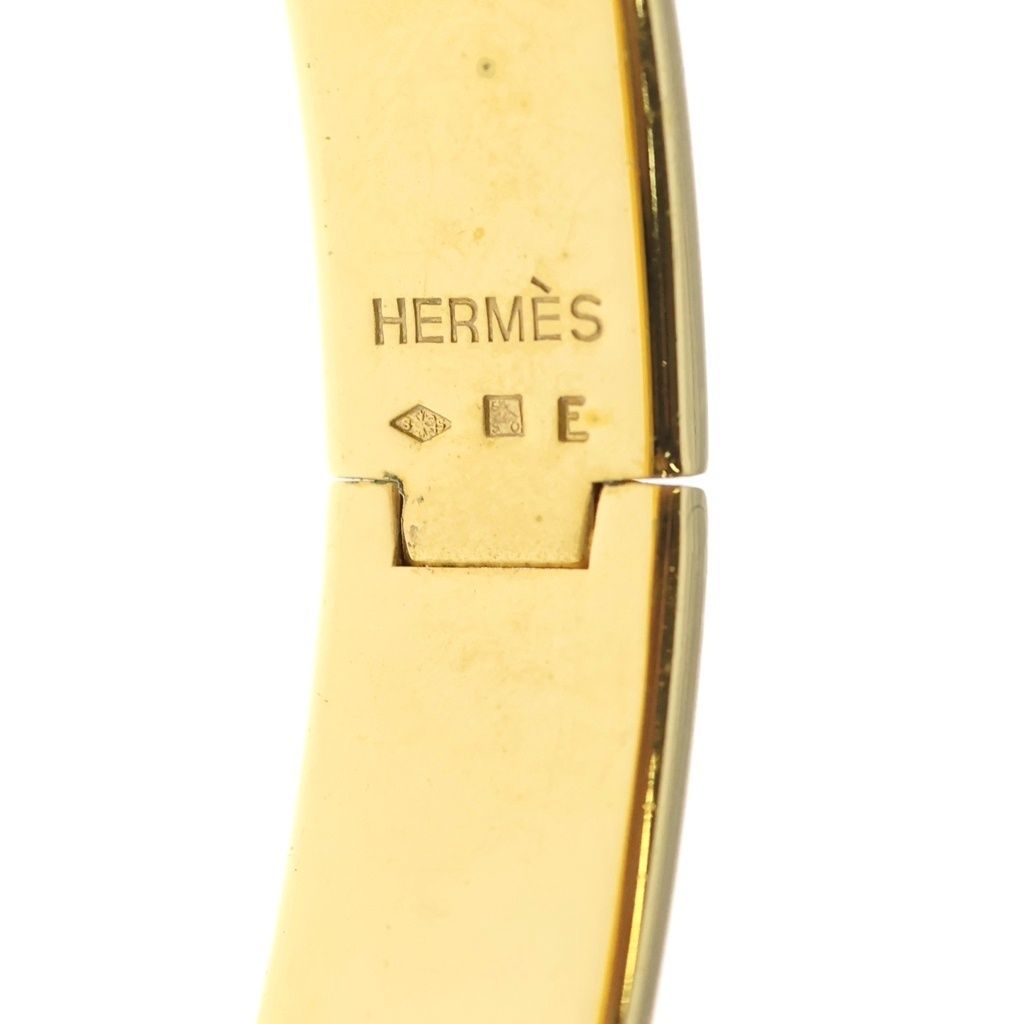 Hermes Clic Clac Bangle Bracelet Gold Purple — view 5