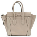 Celine Luggage Handbag Beige Brown Leather Gold — view 2