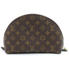 Louis Vuitton Monogram Trousse Demi-Ronde Leather Pouch Makeup Pouch Case Brown — view 2