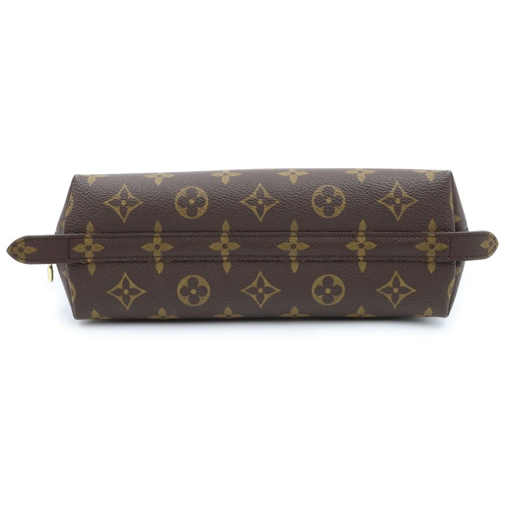 Louis Vuitton Monogram Trousse Demi-Ronde Leather Pouch Makeup Pouch Case Brown — view 4