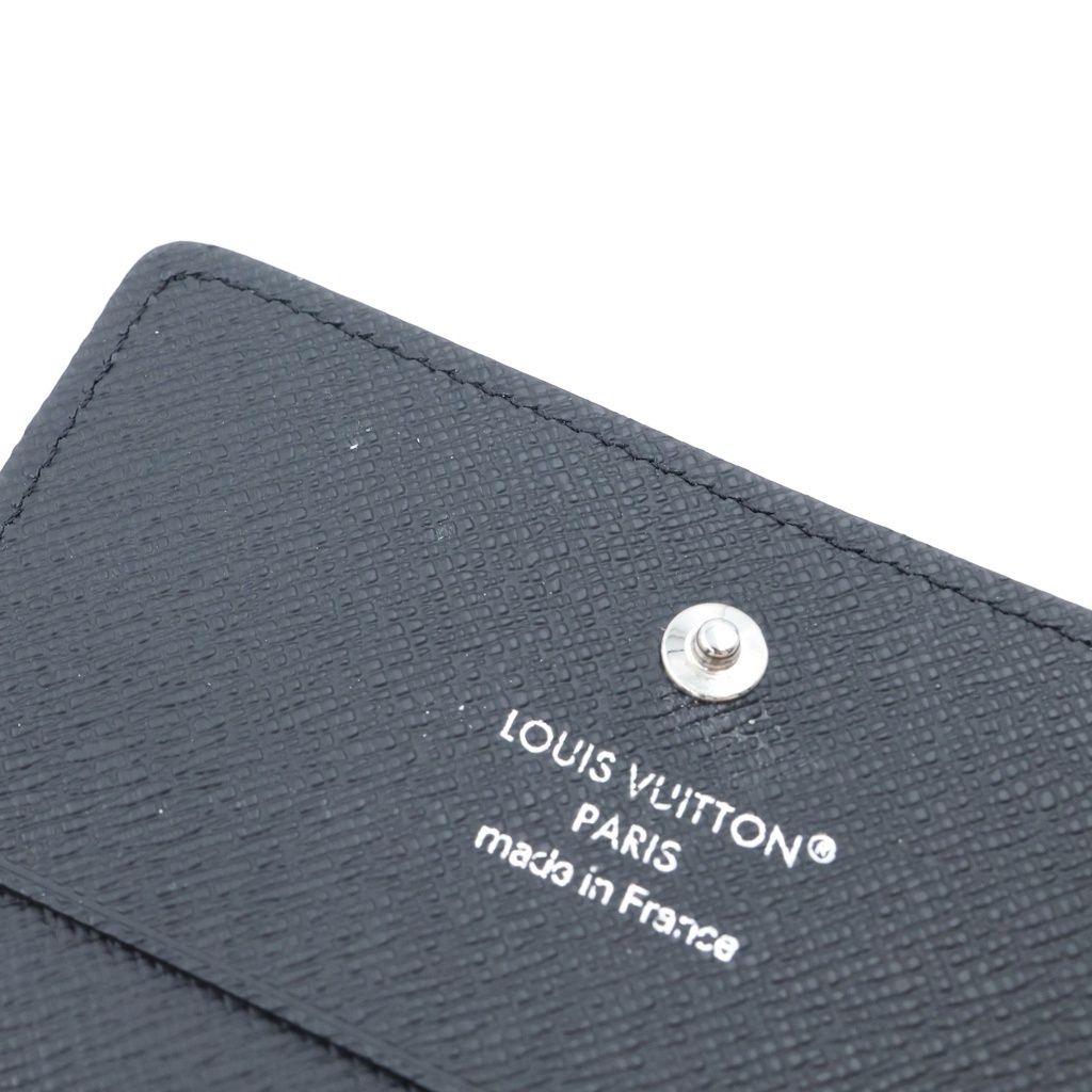 Louis Vuitton Taiga Envelope Business Card Holder NM Leather Case Black — view 6