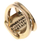 Hermes Bijouterie Fantaisie Fantasy Corozo Ring Gold — view 4