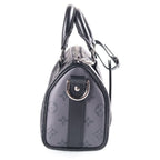 Louis Vuitton Monogram Eclipse Citykeepall 2-Way Shoulder Bag Black Leather — view 3