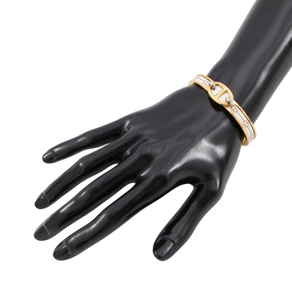 Hermes Bracelet Chaine D'Ancre Mini Click PM White Gold — view 4