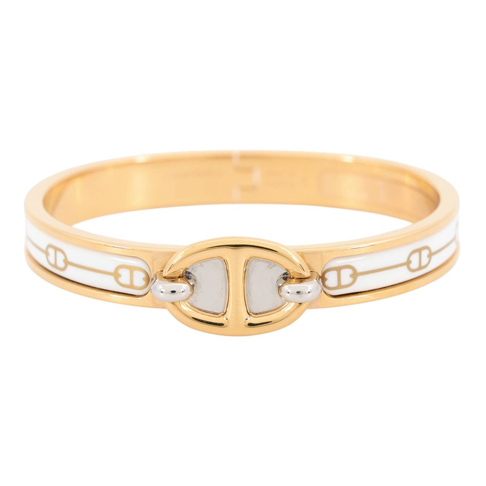 Hermes Bracelet Chaine D'Ancre Mini Click PM White Gold
