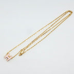 Hermes Necklace Mini Pop H Rocabar Pink Gold Logo Pendant — view 2