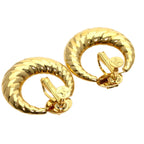 Celine Circle Macadam Earrings 18K Yellow Gold — view 2