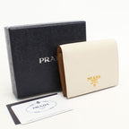 Prada Dyno Color Bifold Wallet Leather