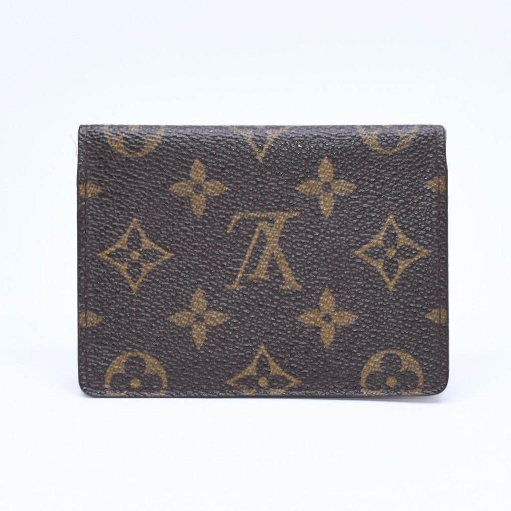 Louis Vuitton Porte 2 Cartes Vertical Card Case Monogram Canvas Brown — view 2