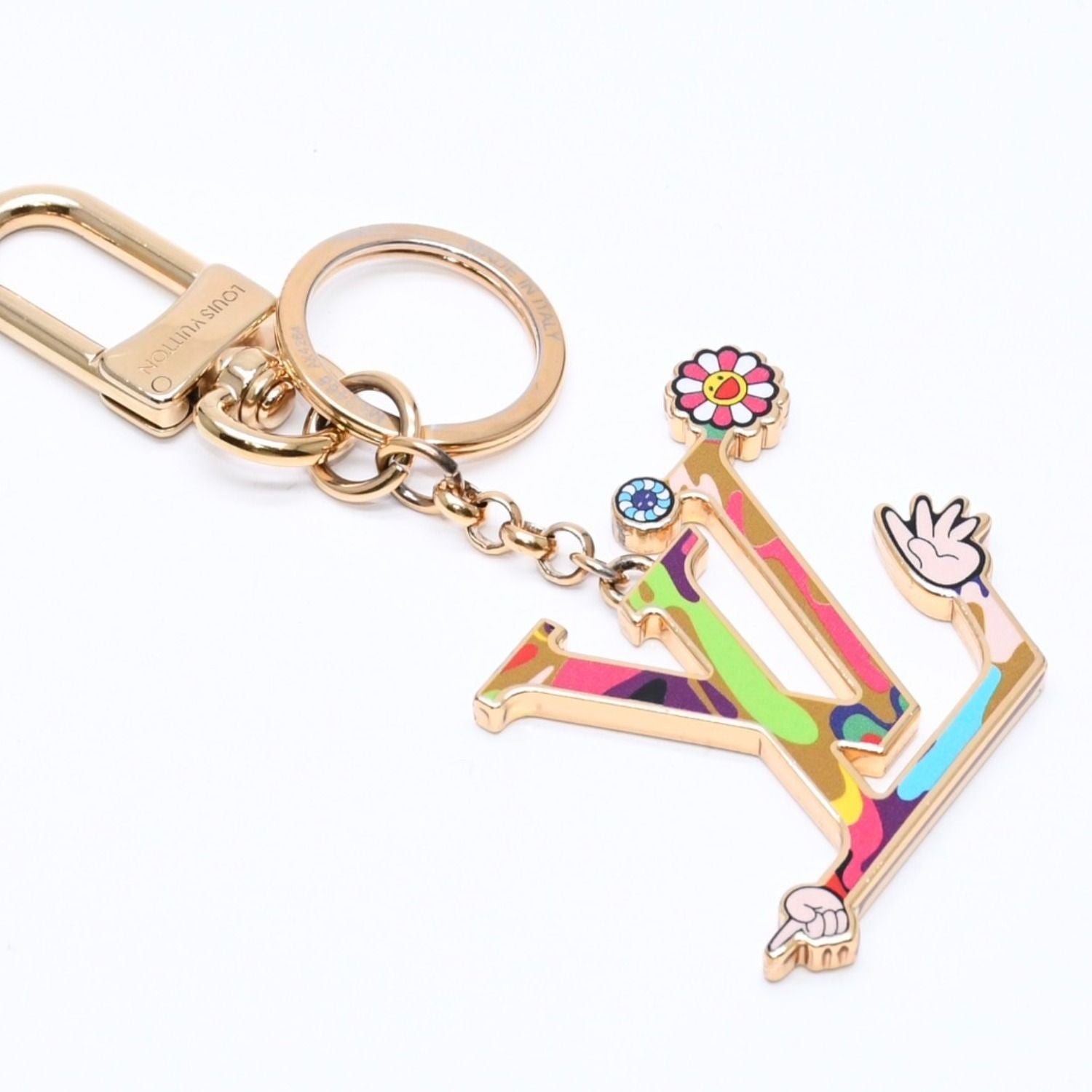 Louis Vuitton TM Key Holder LV Iconic Super Flat Charm Takashi Murakami — view 4