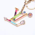 Louis Vuitton TM Key Holder LV Iconic Super Flat Charm Takashi Murakami — view 7